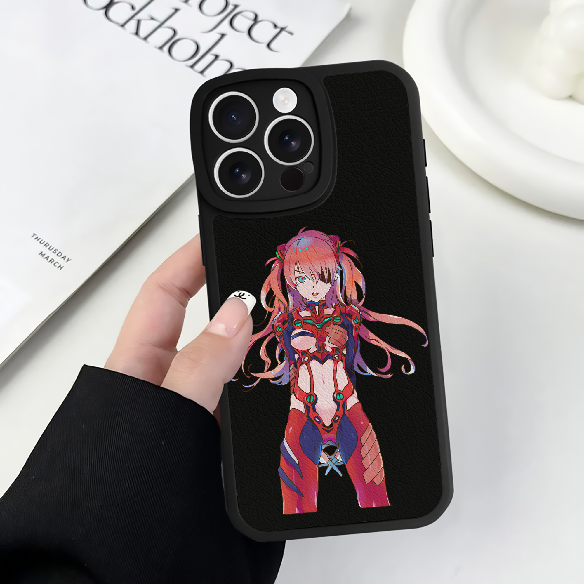 （画像用） EVA 新世紀エヴァンゲリオン 【iPhone 16シリーズ対応】シリコンスマホケース（レザー調） 材質：シリコン